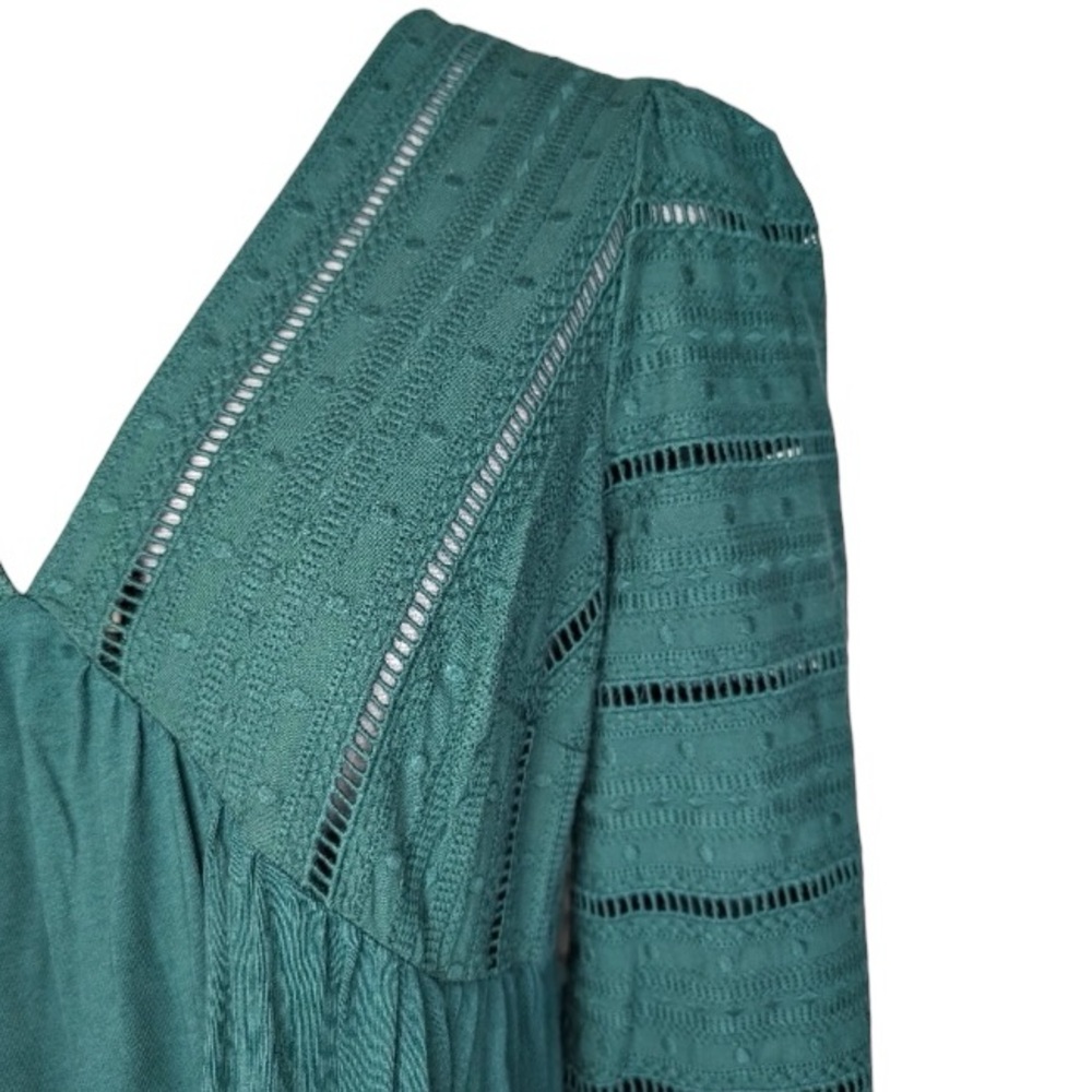 BODEN Coquette Woven Mix Midi Jersey Lagenlook Dress size 2R - Picture 8 of 14